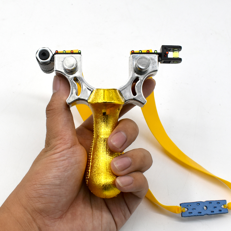 Hunting Laser Slingshot Professional Outdoor Pocket Bow Catapult with Flat Rubber Band for Entertainment Game Toys Accessories