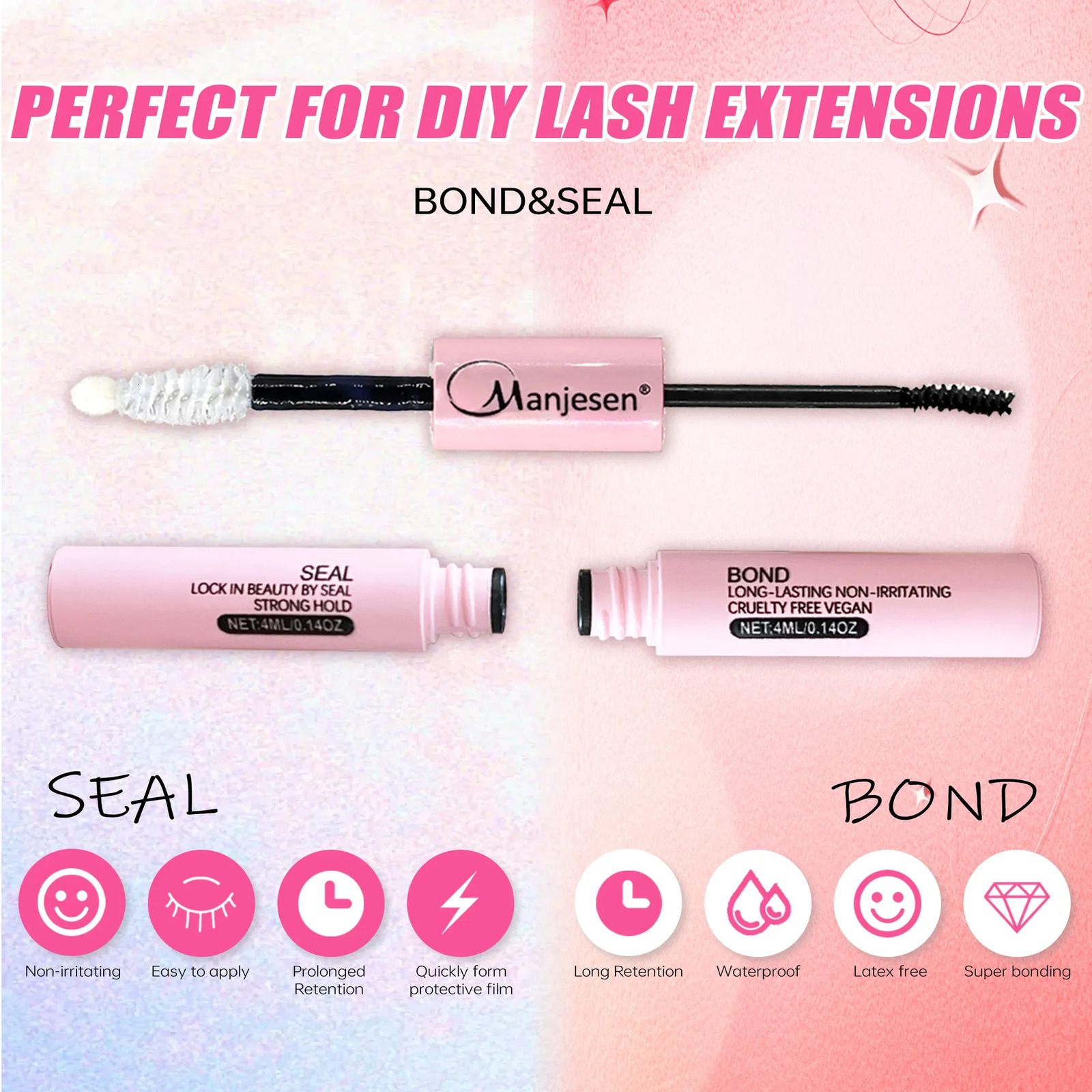 Eyelashes 200 PCS Clusters Lash Bond and Seal Makeup tools DIY Lashes Extension kit for gluing Lashes Gluing Glue Accessories 240624
