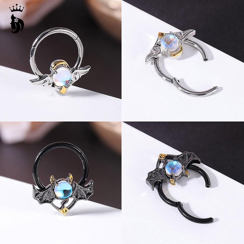 Butterfly Nose Piercing Ring Nase Septum Piercing Ring Titanium Steel Nariz Piercing Ear Cartilage Tragus Goth Piercing Nez Opal