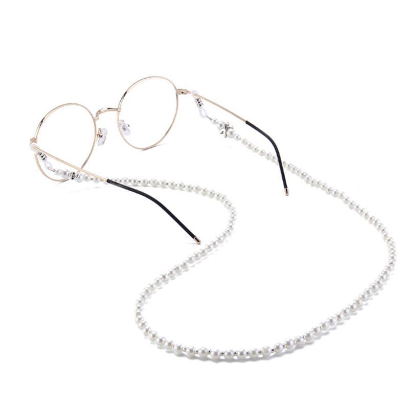 1pc Simulated Pearl Long Beaded Sunglass Eyeglasses Reading Glasses Chain Cord Holder Sun Glasses Rope Eyewear Accessories