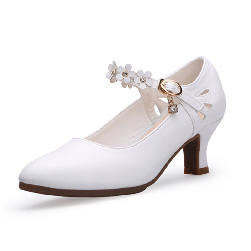 Women's Low Heel 5.5cm Elegant Outdoor Modern Latin Dance Shoes Social Waltz Tango Dancing Heels Closed Toe Salsa Shoes