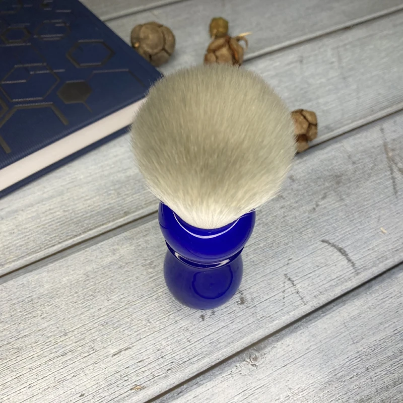 Yaqi 24mm Arctic Sky Deep Blue Handle mens Shaving Brush Beard Brush