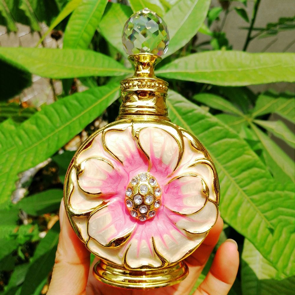 Fragrance Bottle Crystal Desert Flower Perfume Bottle Refillable Bottle Empty Cosmetics Container Essential Oil Dropper Bottle