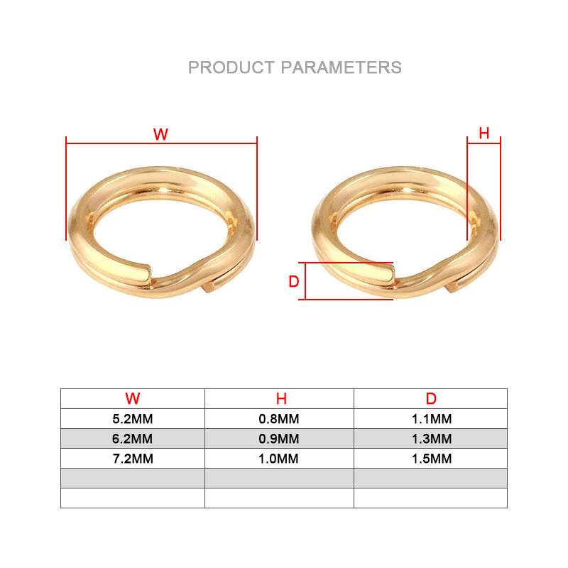 14K Gold Filled Open Double Loop Jump Rings for Making DIY Jewelry Findings