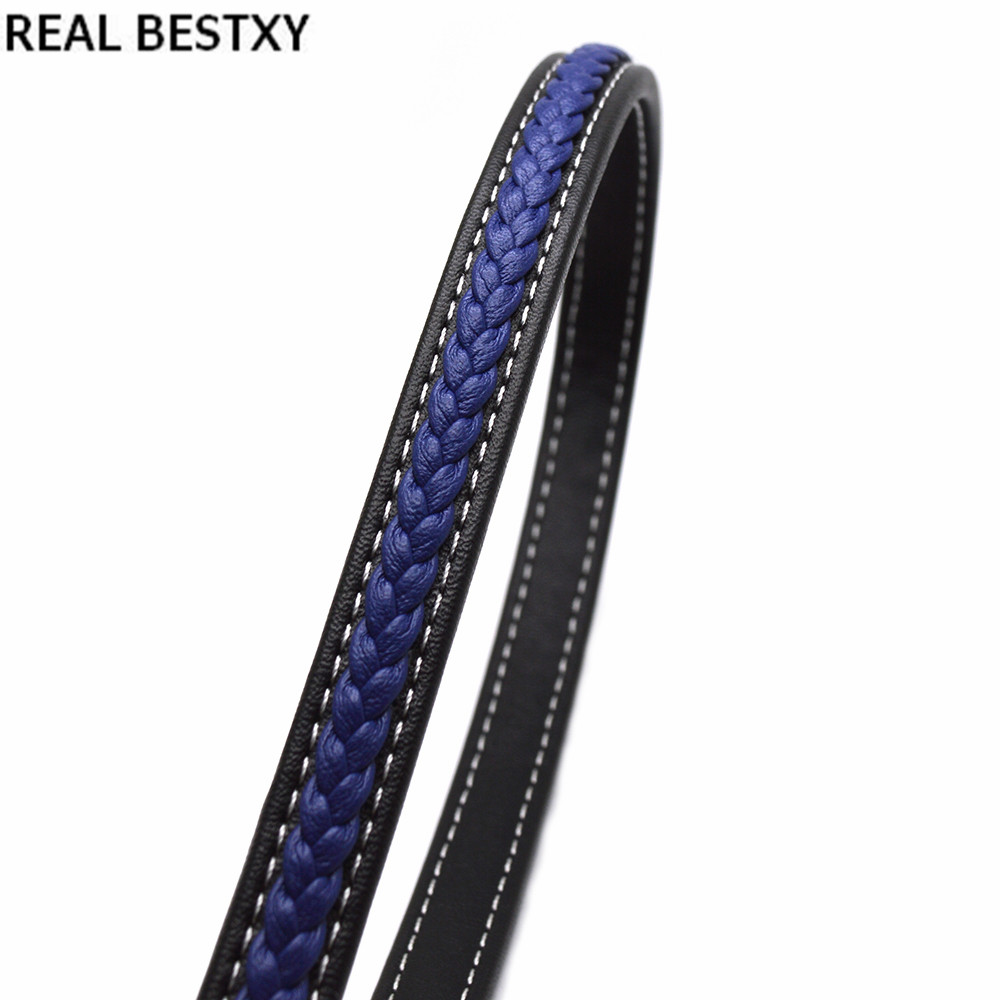 REAL BESTXY 12*6mm Fiber Braided Leather String Cord For DIY Bracelet Jewelry Making Rope Craft Jewelry Accessories Materials