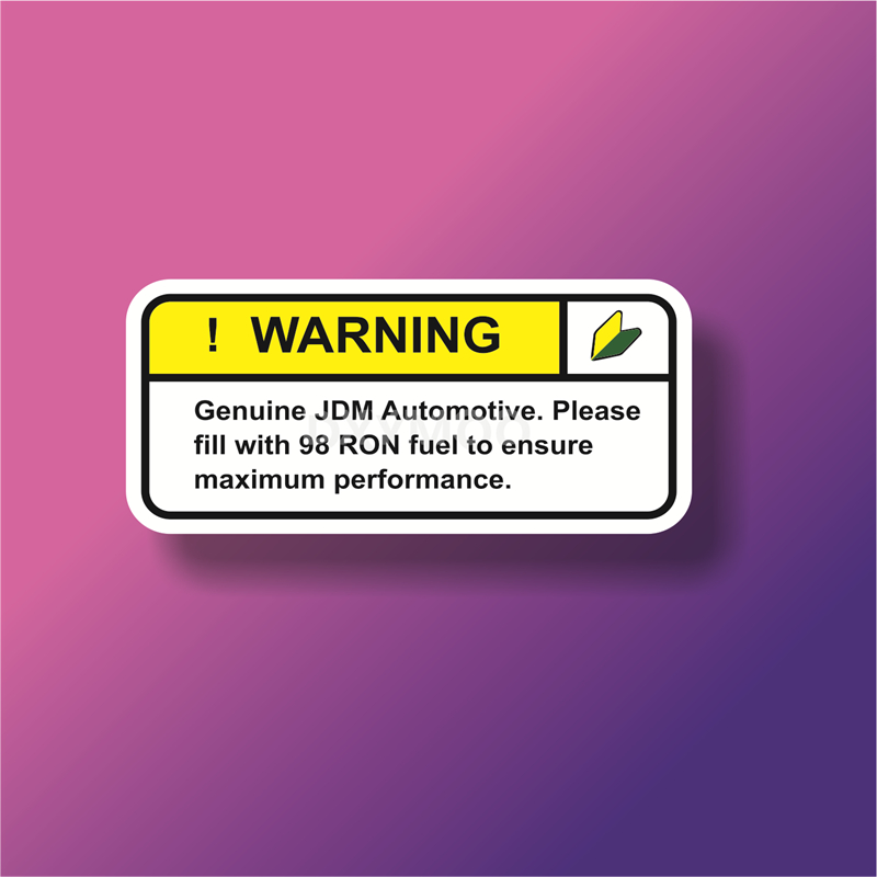 DXYMOO Warning No Smoking Choking JDM Automotive 98 RON Decals Car Truck Window Tail Motorcycle Sticker