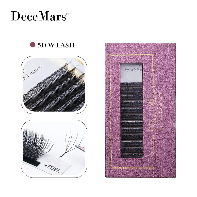 DeceMars 5D - W Shaped Eyelash Extension 12line/Tray 240624