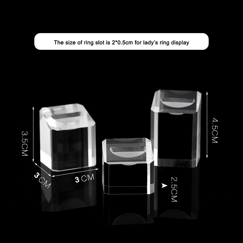Acrylic rings display stand for ring holder jewellery jewelry organizer stands holders set case for lady's men's rings display
