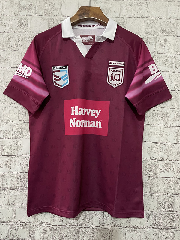 QLD Maroons 2023 Men's Training Jersey 2023/24 QUEENSLAND MAROONS STATE OF ORIGIN RUGBY TRAINING JERSEY SHORTS size S---5XL