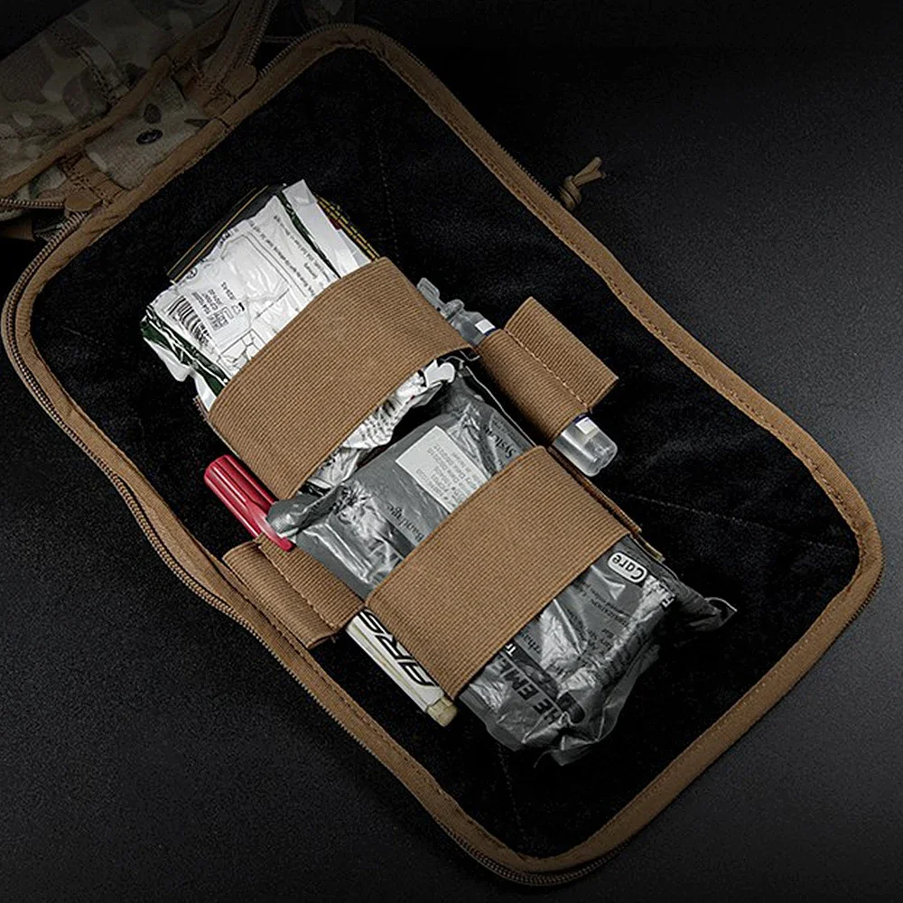 IFAK Pouch Medical Insert Elastic Loop Fastener Organizer Secure Emergency Bandage Chemlight Trauma Shears Hunting Accessories