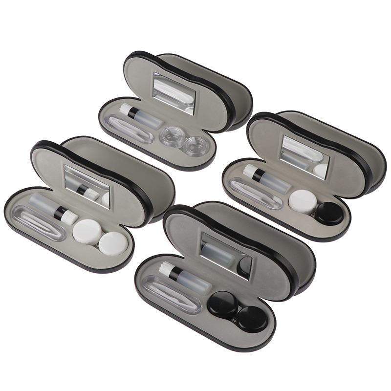 Handmade Creative Dual Use Glasses Case Double Layer Box Multi-purpose Contact Lens Boxes For Men Women Unisex