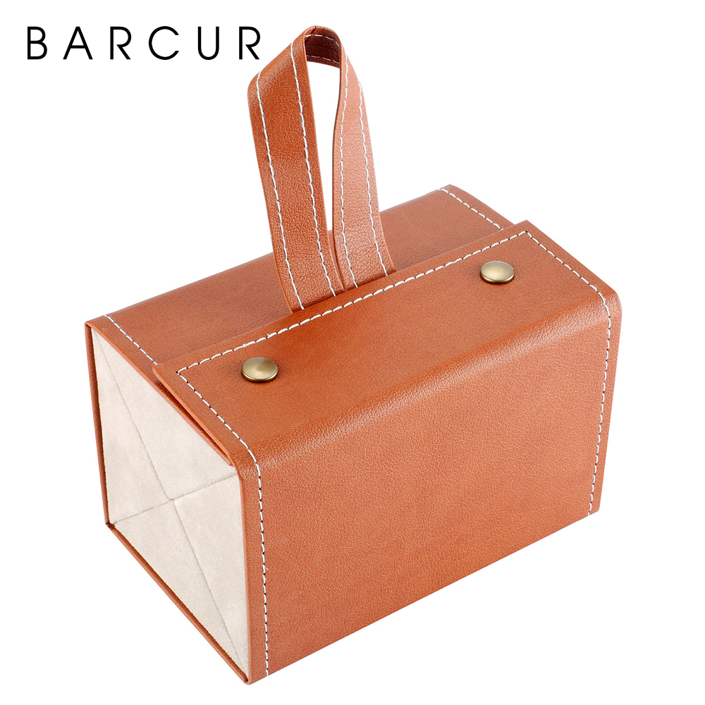 BARCUR Portable Glasses Box 2/3/4/5/6 Slot Eyeglasses Storage Display PU Leather Case Travel Folding Cases