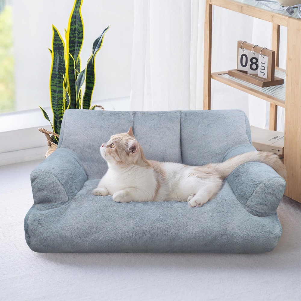 Cat Sofa Pet Couch Bed Winter Warm Nest Kitten Bed for Indoor Cats Small Medium Dogs Comfortable Plush Puppy Bed Pet Supplies