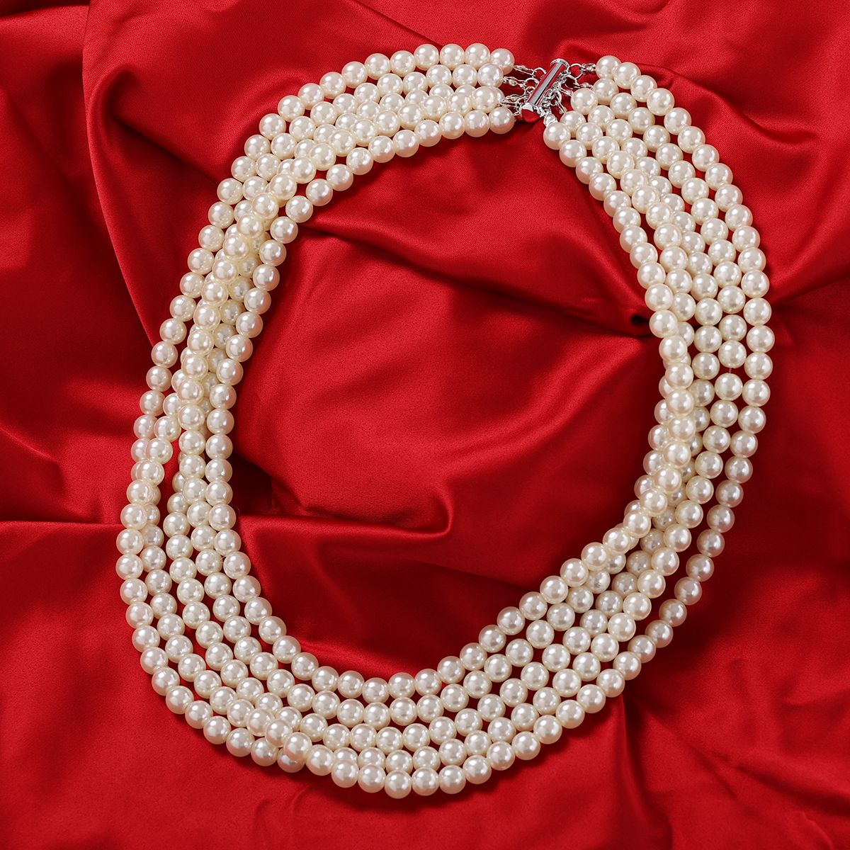 Vintage Queen Cosplay Necklace Fake Pearl Choker Medieval Renaissance Anne Boleyn Costume Accessories
