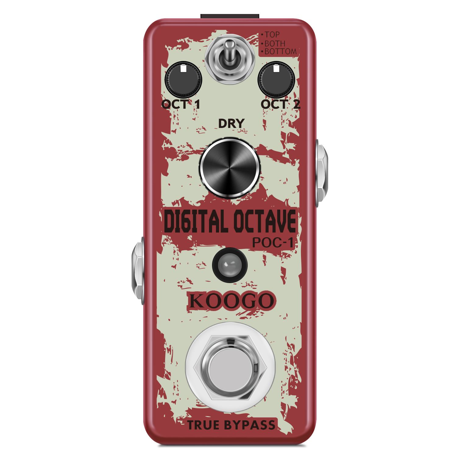 Koogo LEF-3806 Pure Octpus Guitar Pedal Electric Guitars Digital Octave Pedals 11 Different Octaves Modes Precise Polyphonic Oct