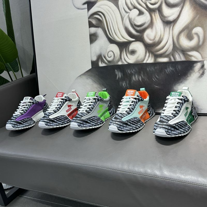 Men Handsome Good-Looking Sneakers New Mesh Breathable Athleisure Versatile Shoes Purple fashion