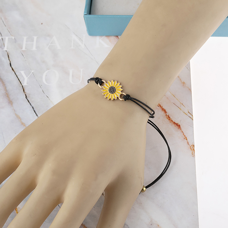 New Bohemian Chrysanthemum Bracelet Sunflower Daisy Bracelets Sun Flower Girls Hand Jewelry Bracelets For Women Wholesale