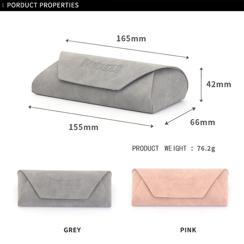 Retro Handmade Glasses Case Soft Sheepskin Texture Waterproof Non-Slip Magnet Buckle Switch Eyeglasses Box Protect Eyewear