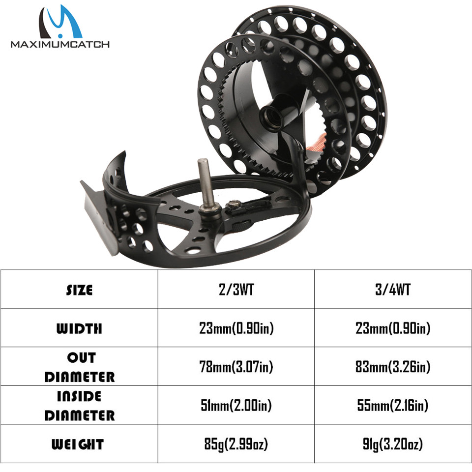 Maximumcatch SAGE Clicker Fly Fishing Reel 2/3/4WT Machine Cut Clicker Fly Reel