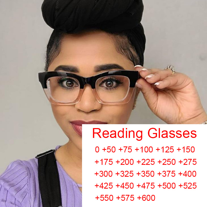 Trendy Anti Blue Rays Presbyopia Eyeglasses Women Men Brand Designer Reading Glasses Antifatigue Computer Eyewear +1.5 +2.5