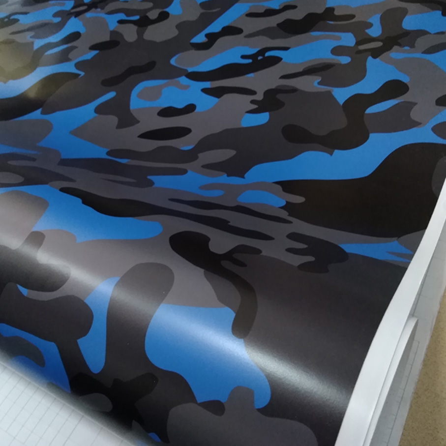 10/20/30/40/50/60x152CM Car Styling Small texture blue black grey camouflage car wrap film auto Camouflage vinyl stickers