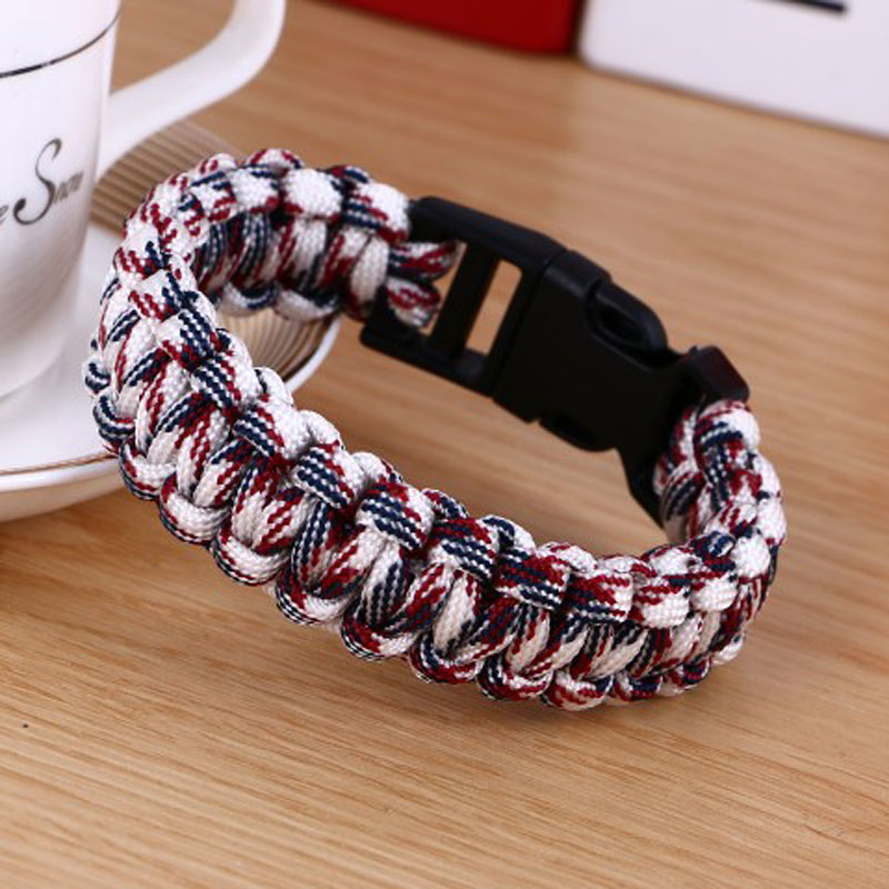 Paracord Bracelets KIT Military Emergency Survival Bracelet Men Women Unisex Rope Charm Bracelets