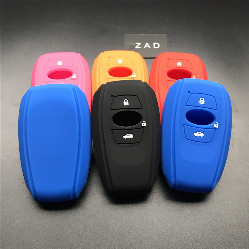 ZAD-Funda de goma de silicona para llave de coche, carcasa para subaru Legacy impreza forester xv trezia BRZ levorg outback, 3 botones