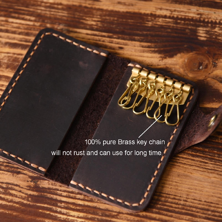 Luxury Handmade Key holder men Genuine Leather key holder Leather key wallet keychain housekeeper women smart key case organizer