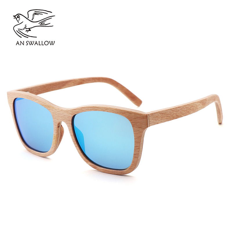 AN SWALLOW Retro Wooden Sunglasses Trendy People Sell High-end Pure Handmade Ladies'Classic Wooden Polarized TAC Sunglasses