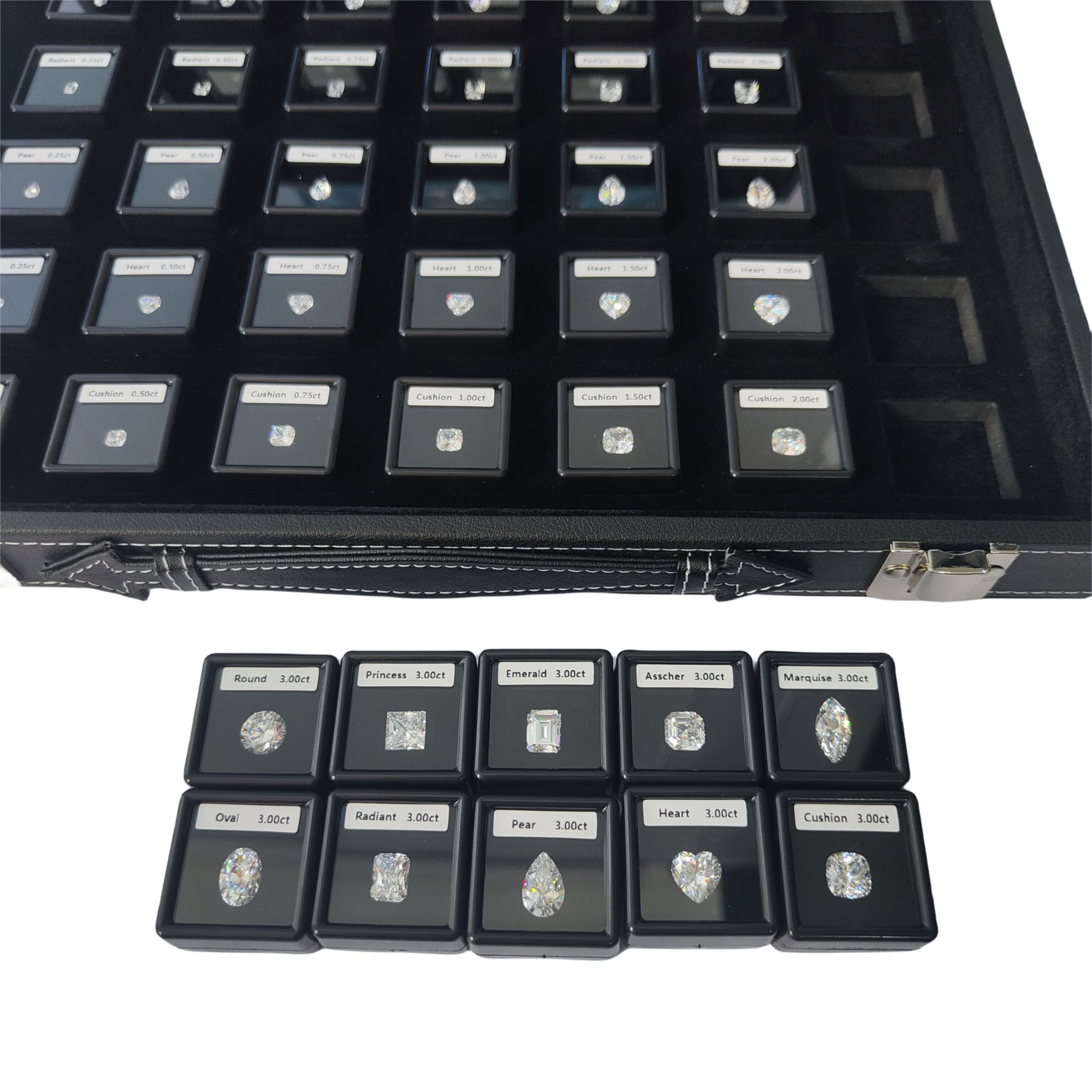 Diamond Special Shapes Of Cubic Zirconia Loose 0.25-3 Carat Weight Size Set Display Tools Box Diamond Tester Master Set