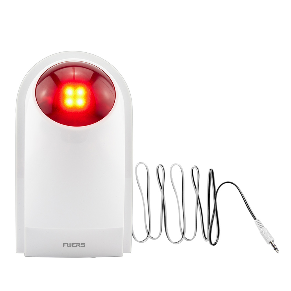 Fuers J008 Flash Siren Smart Home Alarm Outdoor Siren Sound Strobe Flash Alarm Siren For Home Security Alarm System