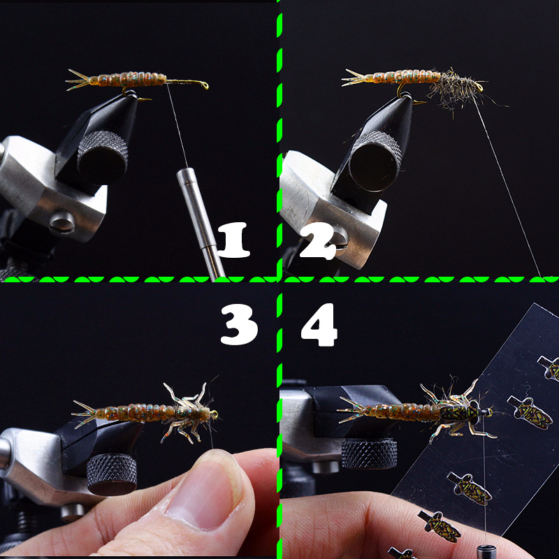 Royal Sissi 2optional colors 10pcs pack artificial damselfly nymph rubber body&legs fly tying materials trout fly fishing lure