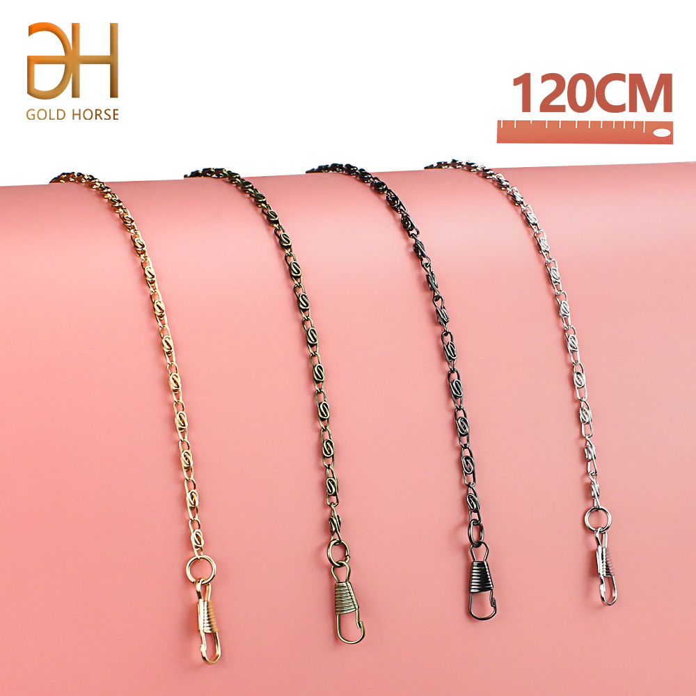 120CM Women Metal Chain Bag Thin Purse Shoulder Bag Chains For Bag Replacement Handbag Chain Strap Accessories For Bags