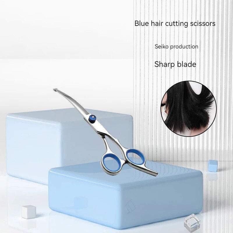 Curved Scissors Round Head Barber Scissors Home Hairdressing Scissors Shaving Scissors Hairdressing Tools