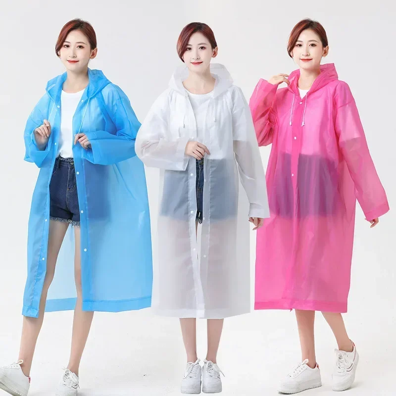 2024 New Outdoor Fishing Raincoat Poncho Transparent Adult Fishing Gear Wholesale Fishing Gear Rain Protection Fishing