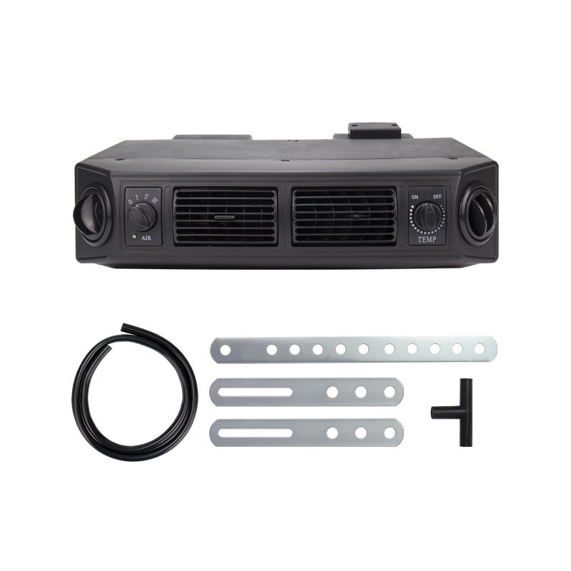 Universal A/C Add-On Under Dash Evaporator Assembly Unit Air Conditioner Heater 24V 12V Mini Bus Truck Van Street Red Rod