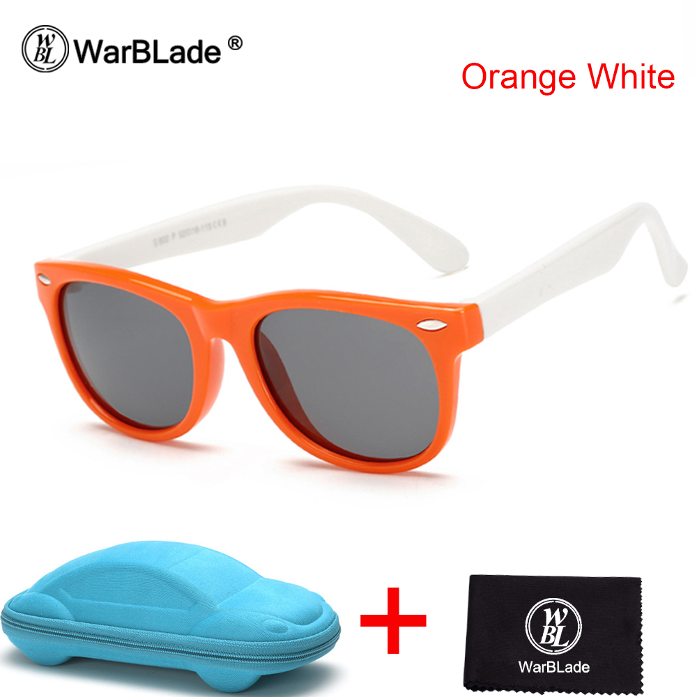 WarBLade TR90 Flexible Kids Sunglasses Polarized Child Baby Safety Coating Sun Glasses UV400 Eyewear Shades Infant With Case