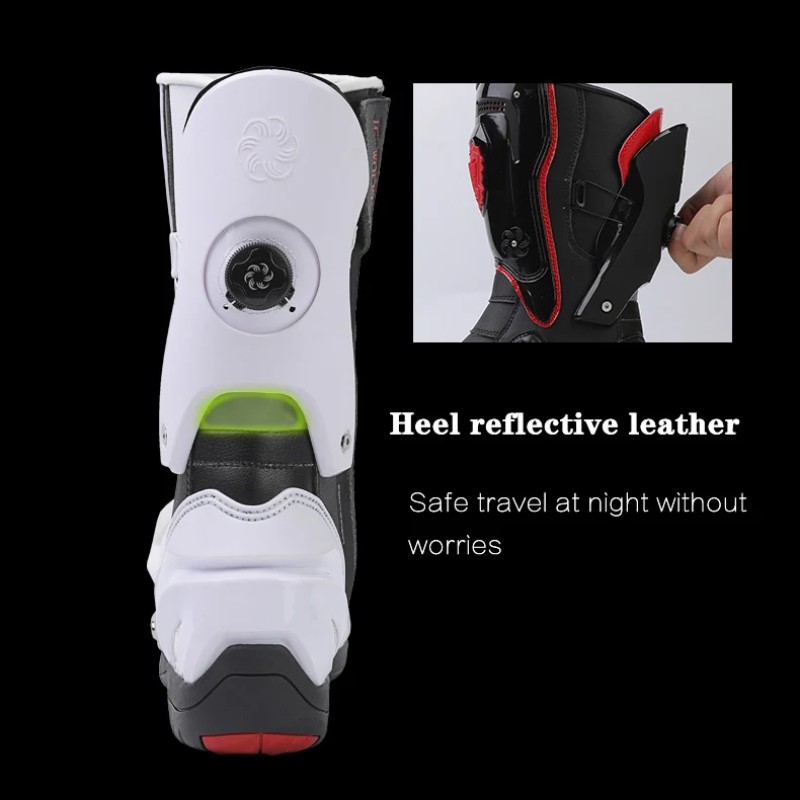 Leather Motorcycle Boots Men Anti-slip Motorcyclist Shoes Adventure Touring Motocross MTB Dirt Bike Boots Motorcycle Accessories
