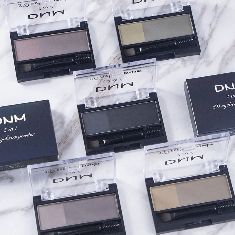 Double Color Eyebrow Powder Professional Makeup Palette Eyebrow Stamp Eye Brow Enhancers Eye Brows Shadow Make Up Brow Powder