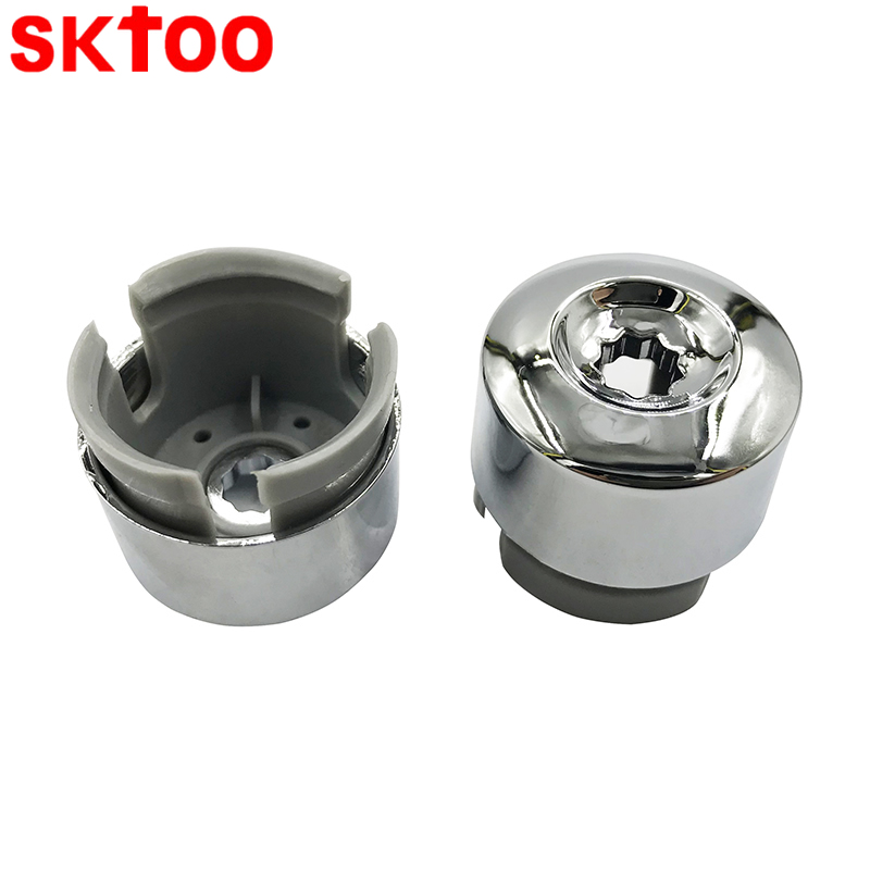 SKTOO 7L6 601 173A 2ZZ 10pcs Chrome Wheel Lug Bolt Nut Cap Cover 7L6601173A for VW Touareg 2004 - 2010 2011 2012 2013 2014