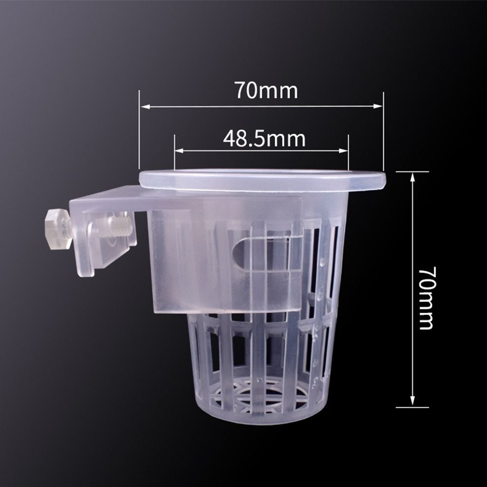 Hanging Aquarium Plant Holder Adjustable Fish Tank Planter Cups with Hole Aquarium Planter Cups for Aquascape Decoration