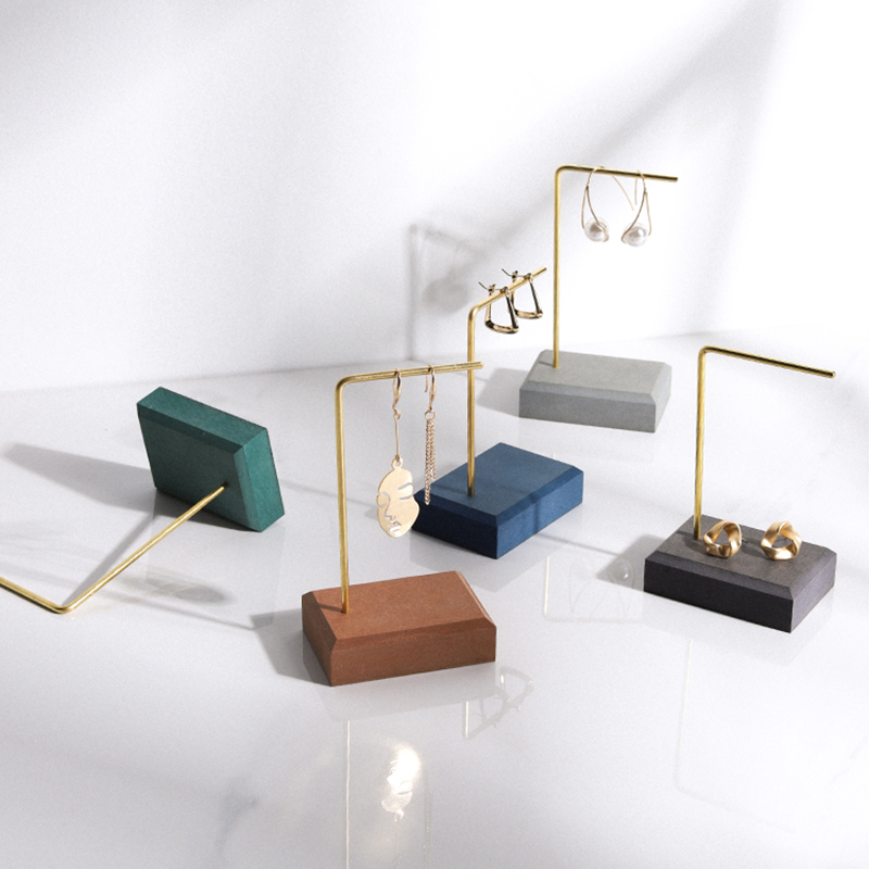 Colorful wooden earring display stands earingcase for jewelry bracelet holders jewelery organizer jewellery display rack Hanging