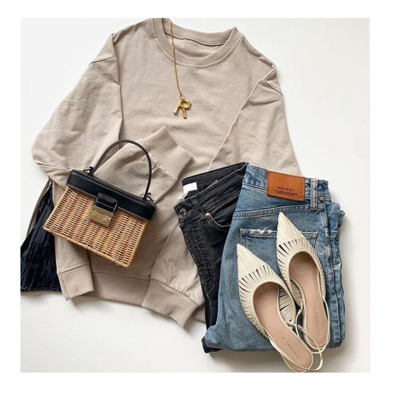 ZA Straw Bag Customized Vintage Woven Rattan Crossbody Bags Casual Straw Handbag Shoulder Beach Bag Clutch Handmade