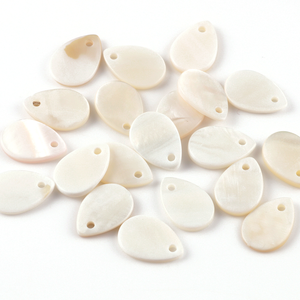 30pcs/lot Natural White Mother Of Pearl Shell Beads Loose round heart star Shell Chip Charms beads For Bracelet Jewelry Making