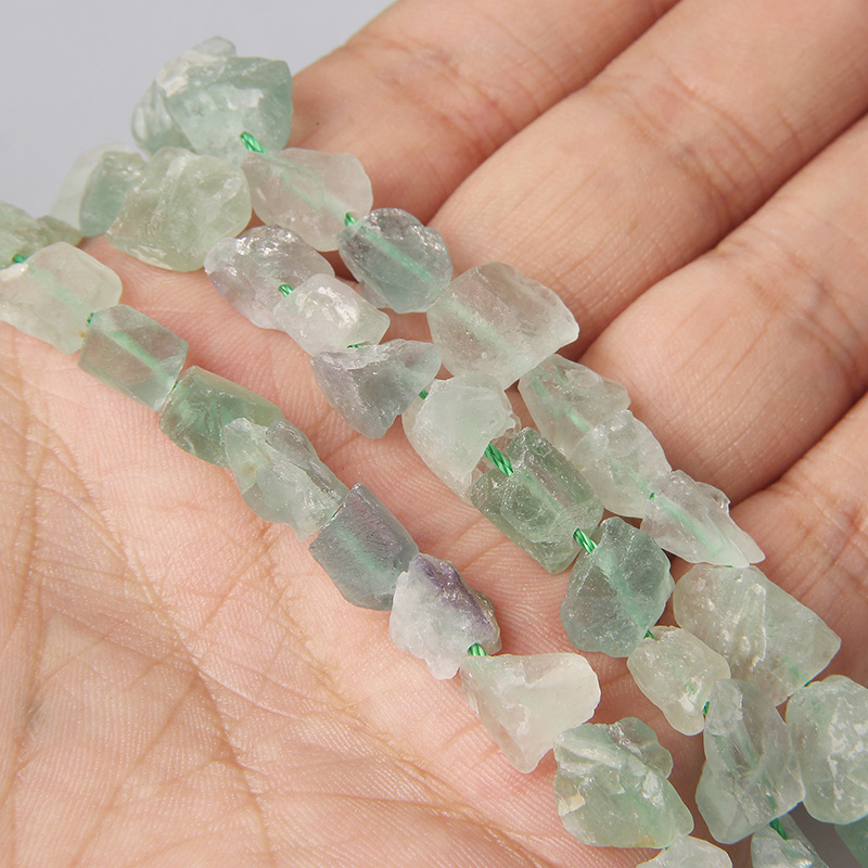 20pcs/lot Original Natural Irregular Fluorite Beads Raw Stone Nugget Minerals Bead For DIY Jewelry Making Bracelet Rings DIY