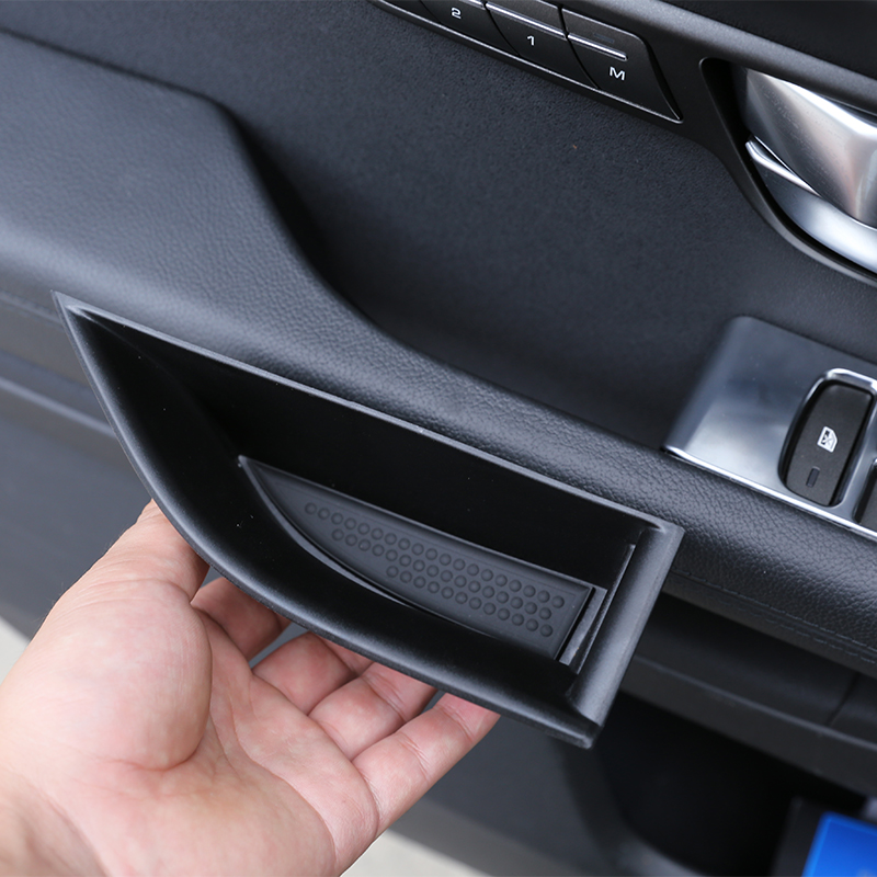 For Land Rover Range Rover Evoque 2012-2018 Car Front/Rear Door Storage Box Armrest Handle Container ABS Black Accessories