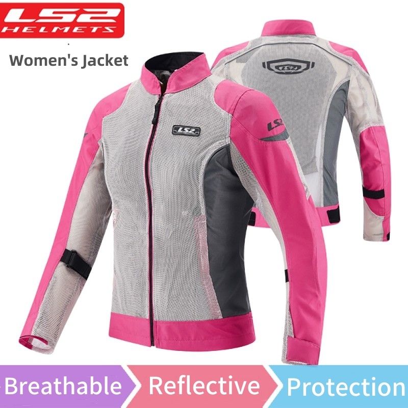 LS2 Summer Polyester Motorcycle Jacket Armor Men CE Certified Motorcyclist Racing Jacket Clothing Women Motocross Body Armor