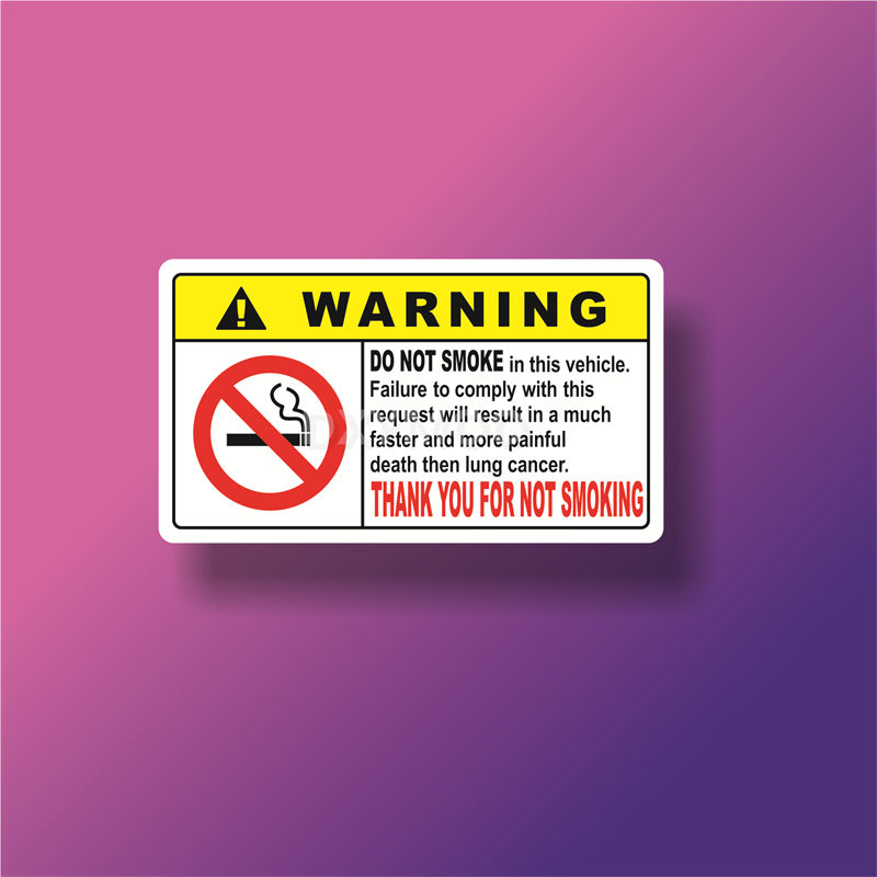 DXYMOO Warning No Smoking Choking JDM Automotive 98 RON Decals Car Truck Window Tail Motorcycle Sticker
