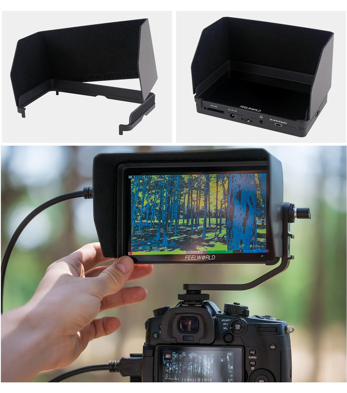 Feelworld F6 Plus V2 6" inch 3D LUT Touch Screen DSLR Camera Field Monitor IPS FHD 1920x1080 Support 4K Tilt Arm