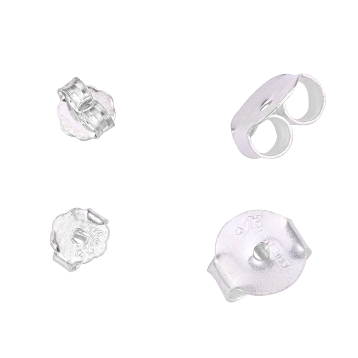 10/4pcs DIY 925 Silver Earrings Jewelry Accessories Earring Back Earring Plug Bullet Ear Plugging Butterfly End Stoppers